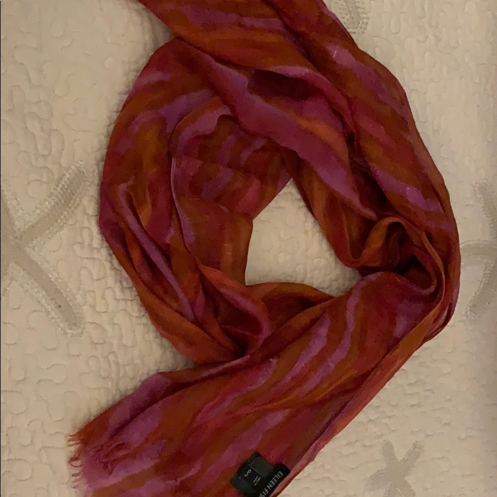 Eileen Fisher scarf. Fringe ends.